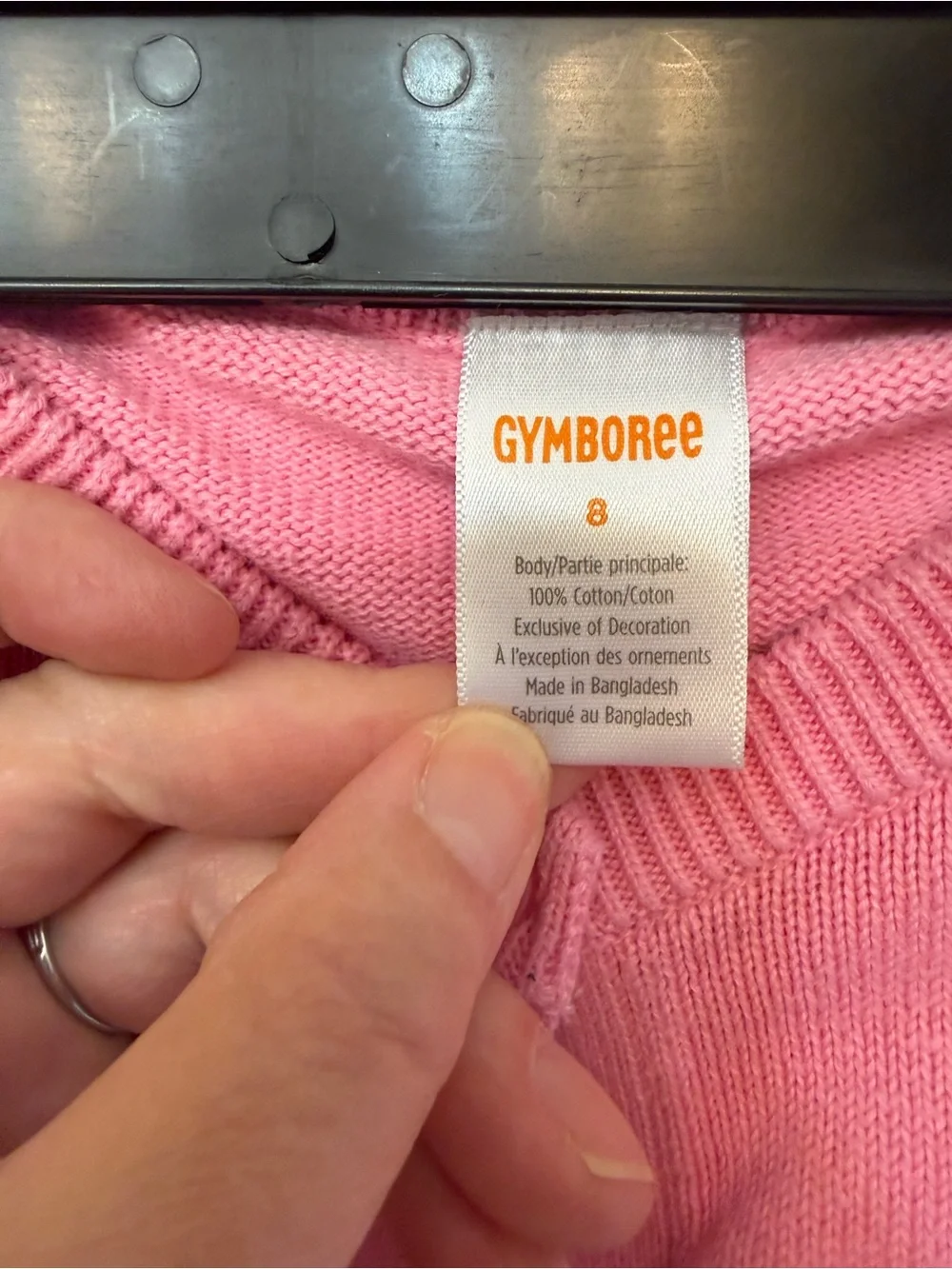 Gymboree Pink Bunny Pocket Cardigan Sweater